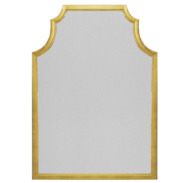 Lenwood Gold Leaf Pagoda-Style Wood Wall Mirror