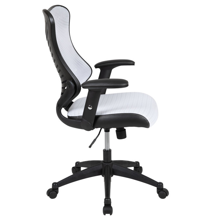 Elevate White Mesh High-Back Adjustable Executive Office Chair