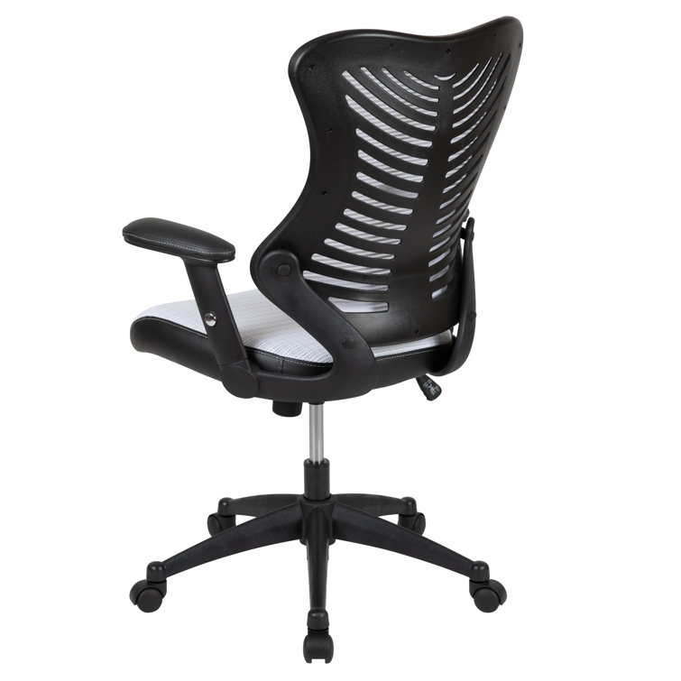 Elevate White Mesh High-Back Adjustable Executive Office Chair