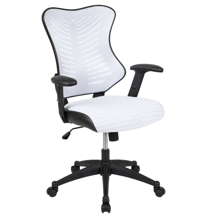Elevate White Mesh High-Back Adjustable Executive Office Chair
