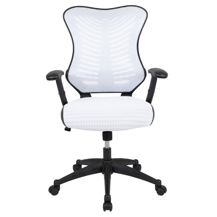 Elevate White Mesh High-Back Adjustable Executive Office Chair