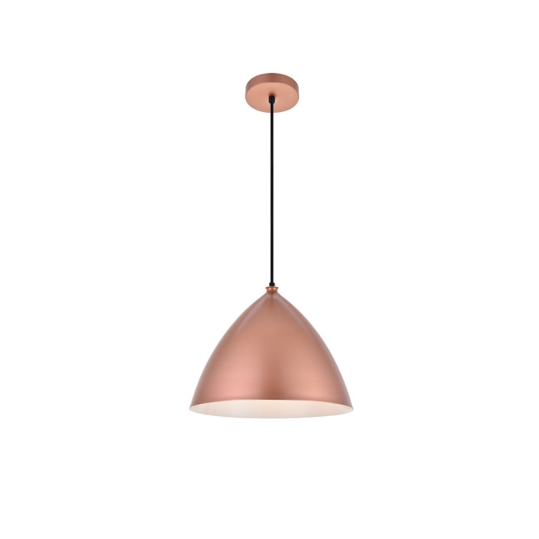 Honey Gold Aluminum Single Pendant Light