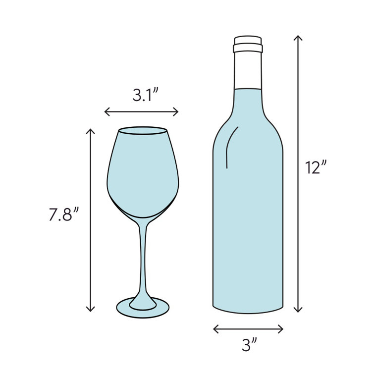 Riedel Vinum 12 oz Clear Crystal Chardonnay Wine Glasses, Set of 2