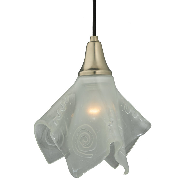 Kayme Mini 1-Light Indoor/Outdoor Brushed Nickel Pendant