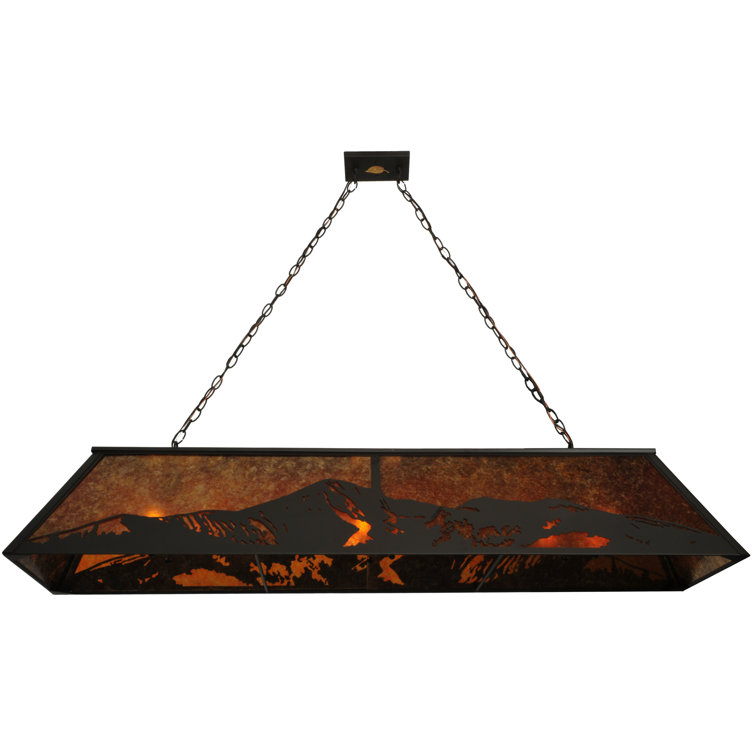 Old Forge 9-Light Bronze & Glass Island Globe Pendant
