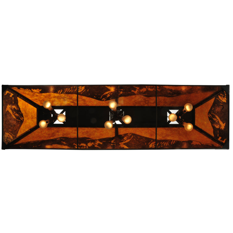 Old Forge 9-Light Bronze & Glass Island Globe Pendant