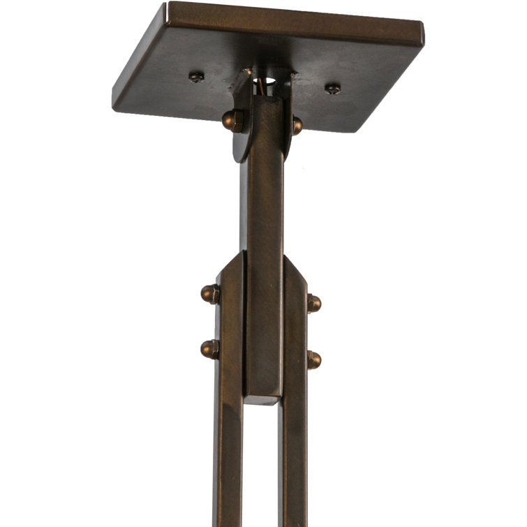 Tall Copper and Glass Indoor/Outdoor Island Pendant Light