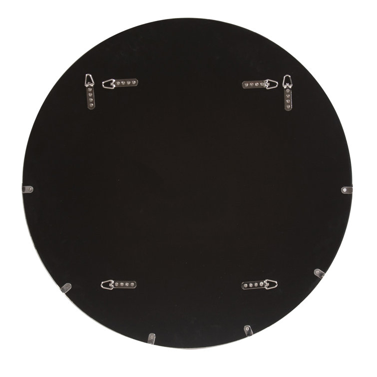 Rose Gold Beveled Round Wall Mirror