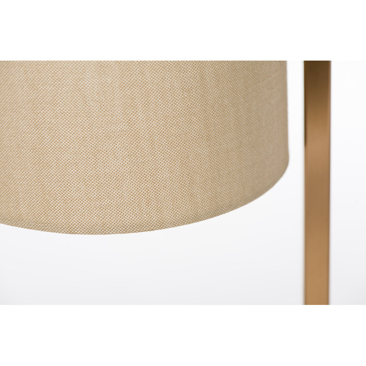 Calumet Bronze Table Lamp with Beige Linen Shade