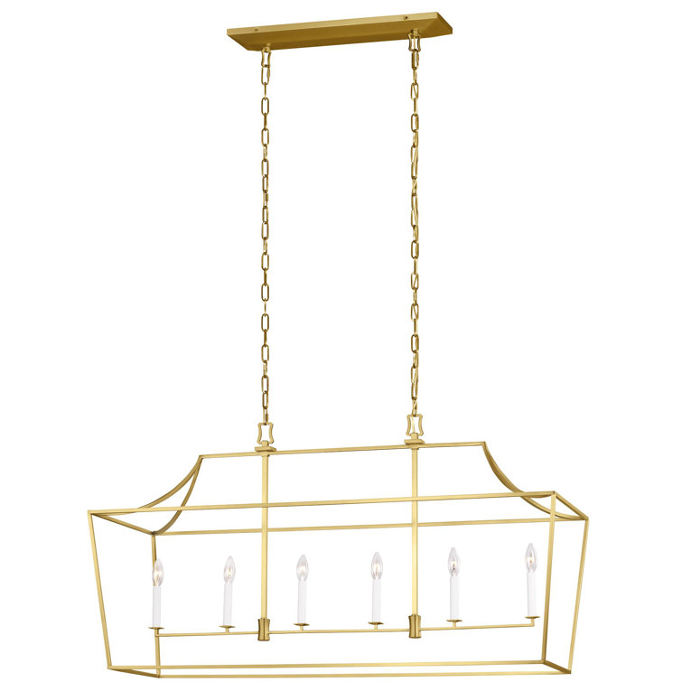 Southold Burnished Brass 6-Light Linear Lantern