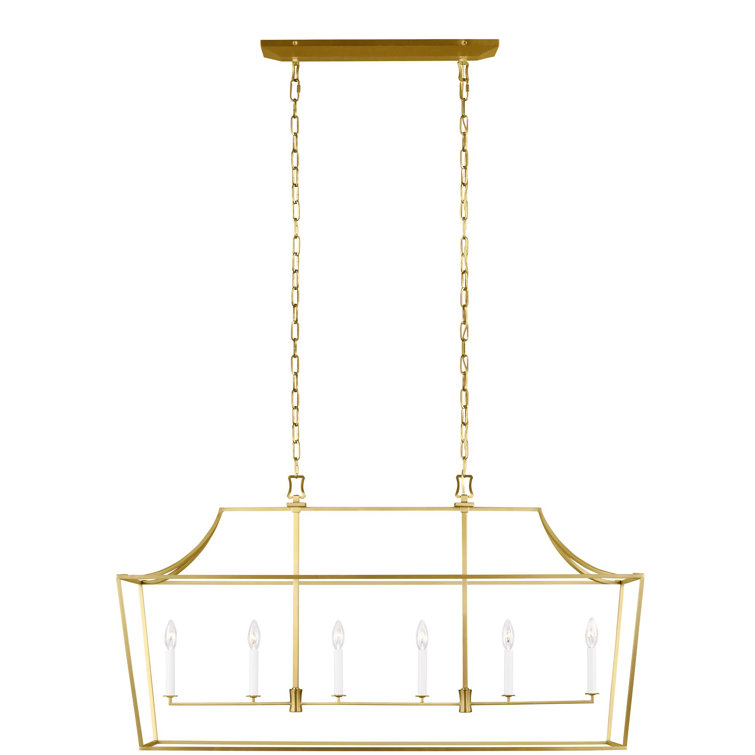 Southold Burnished Brass 6-Light Linear Lantern