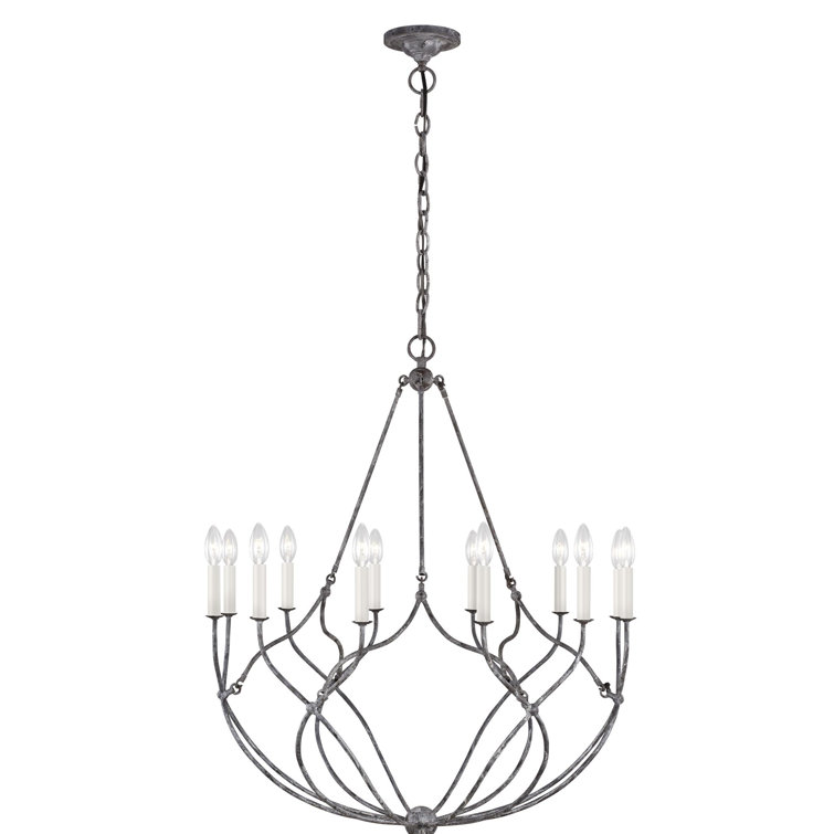 Richmond Weathered Galvanized 12-Light Candle Style Chandelier