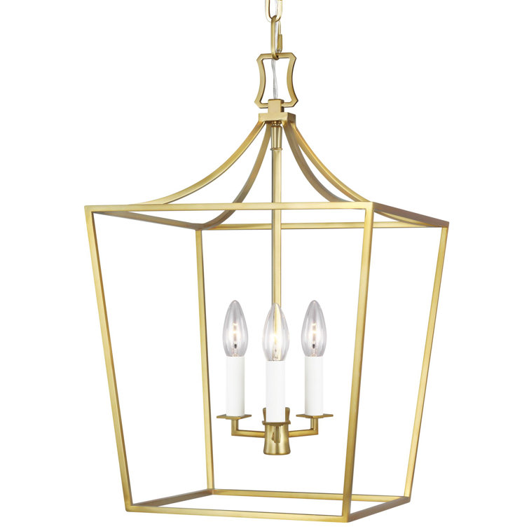 Southold 3-Light Burnished Brass Indoor/Outdoor Lantern Chandelier