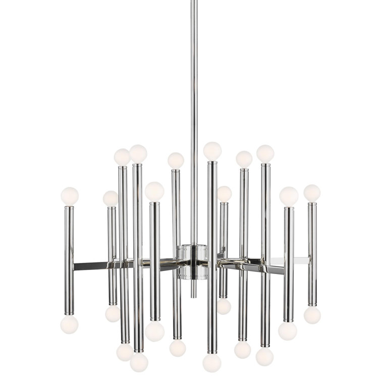 Burnished Brass 24-Light Sputnik Chandelier