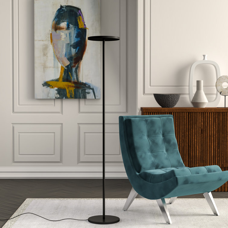 Athena Minimalist Black LED Floor Lamp, 3000K Warm Light