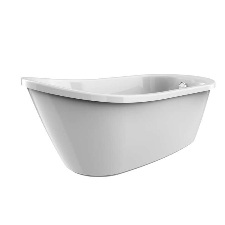 Arietta 59" White Freestanding Acrylic Soaking Bathtub