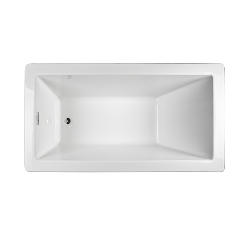Bianca 66" White Acrylic Freestanding Soaking Bathtub