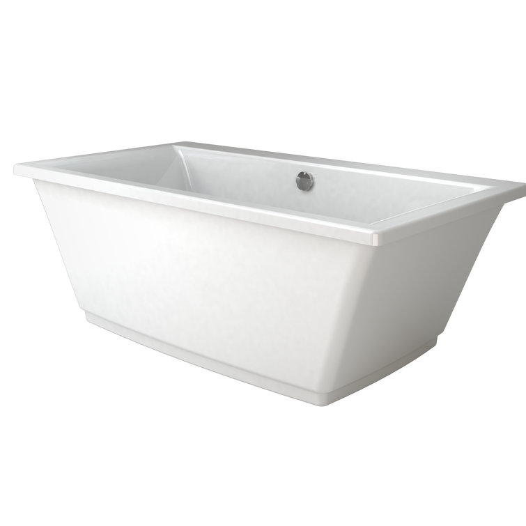 Fiore 62'' White Acrylic Freestanding Soaking Bathtub