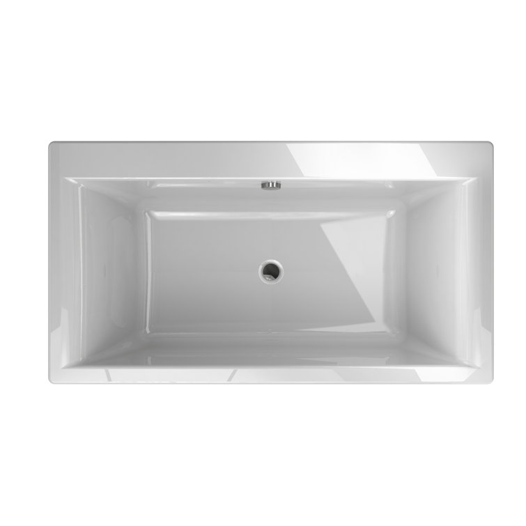 Fiore 62'' White Acrylic Freestanding Soaking Bathtub