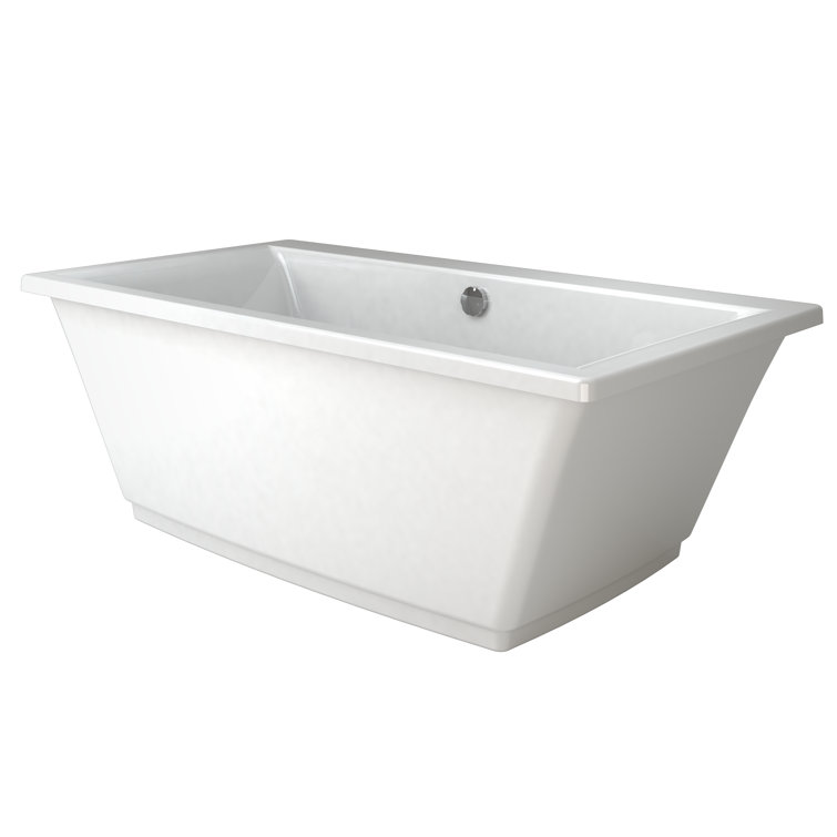 Fiore 66" White Acrylic Freestanding Soaking Bathtub