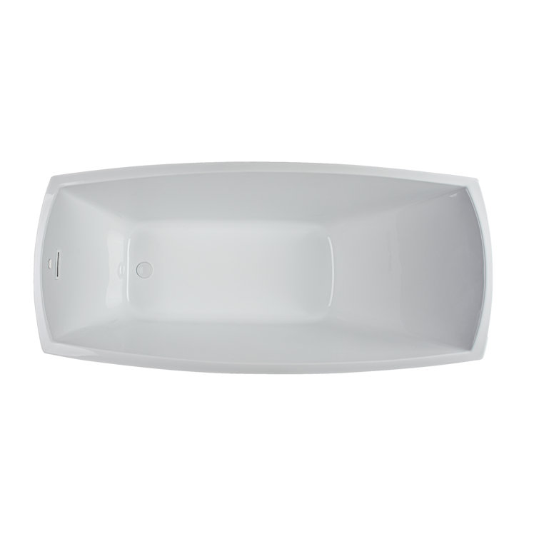 Stella 67" White Acrylic Freestanding Soaking Bathtub