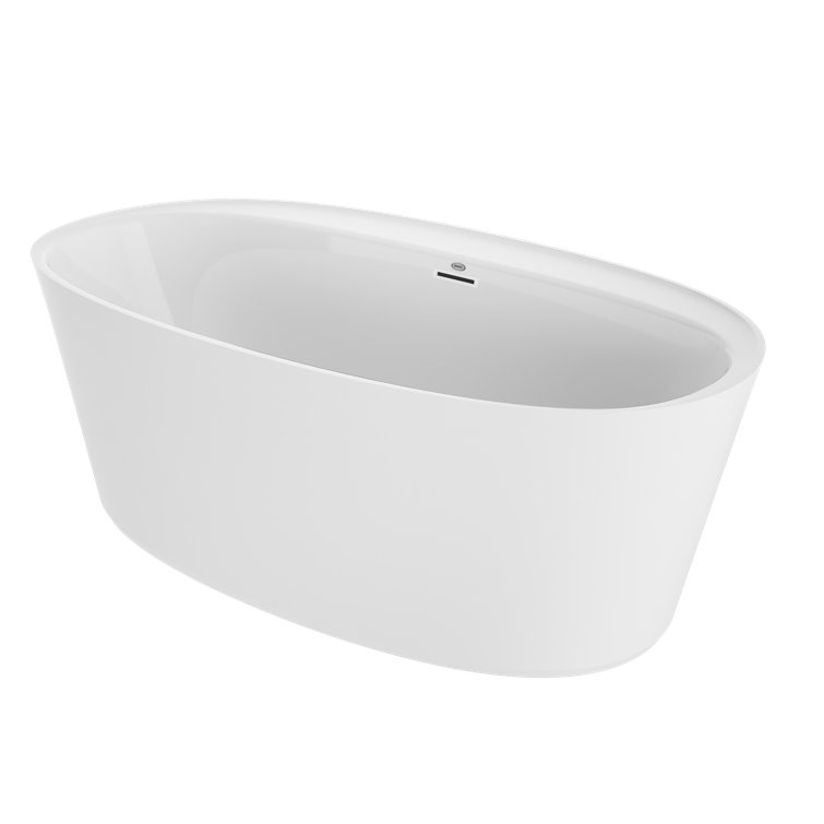 Amalia 67" White Freestanding Acrylic Soaking Tub