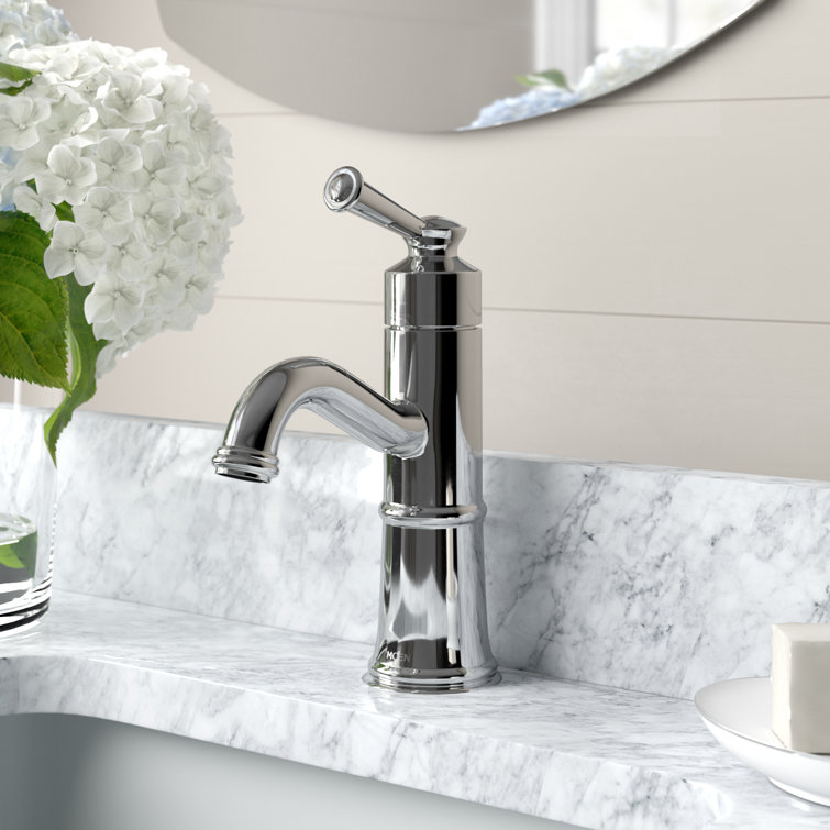 Polished Nickel Traditional Single Hole Chrome Bathroom Faucet