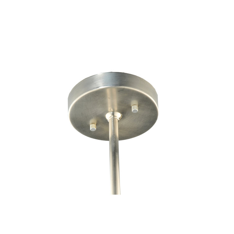 Metro Mist Glass and Nickel Mini Pendant Light