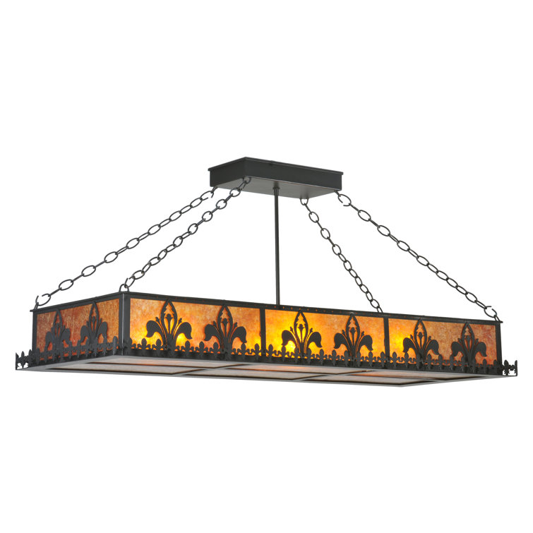 Black Glass 6-Light Energy Star Indoor/Outdoor Globe Pendant
