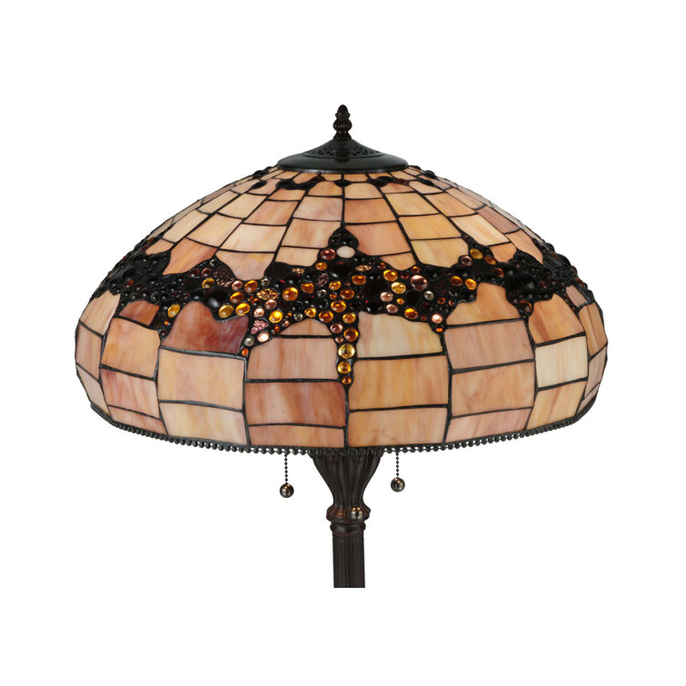 Concord Vineyard 66.5'' Stained Glass Bronze 3-Light Floor Lamp