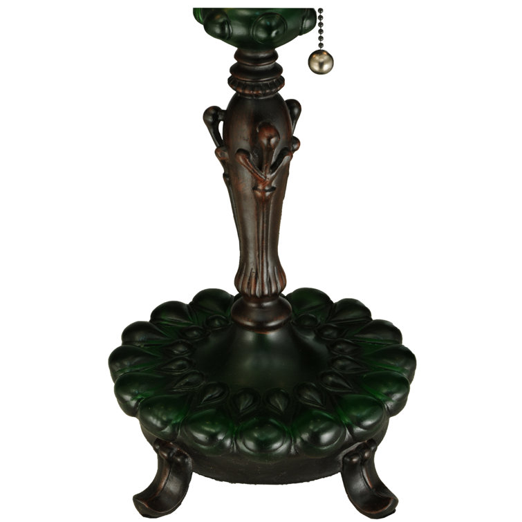 24" Mahogany Bronze Stained Glass Table Lamp