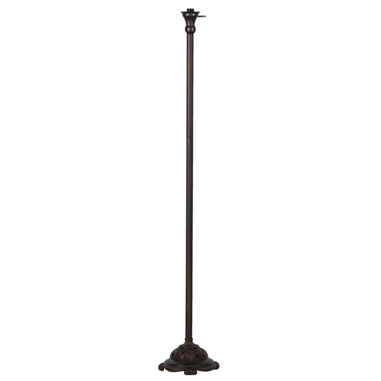 70'' Mahogany Bronze Stained Glass Torchiere Floor Lamp
