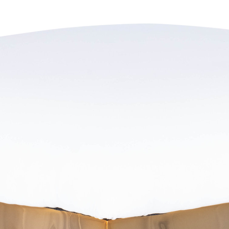 White Acrylic and Leather 24" Counter Stool with Gold Trim