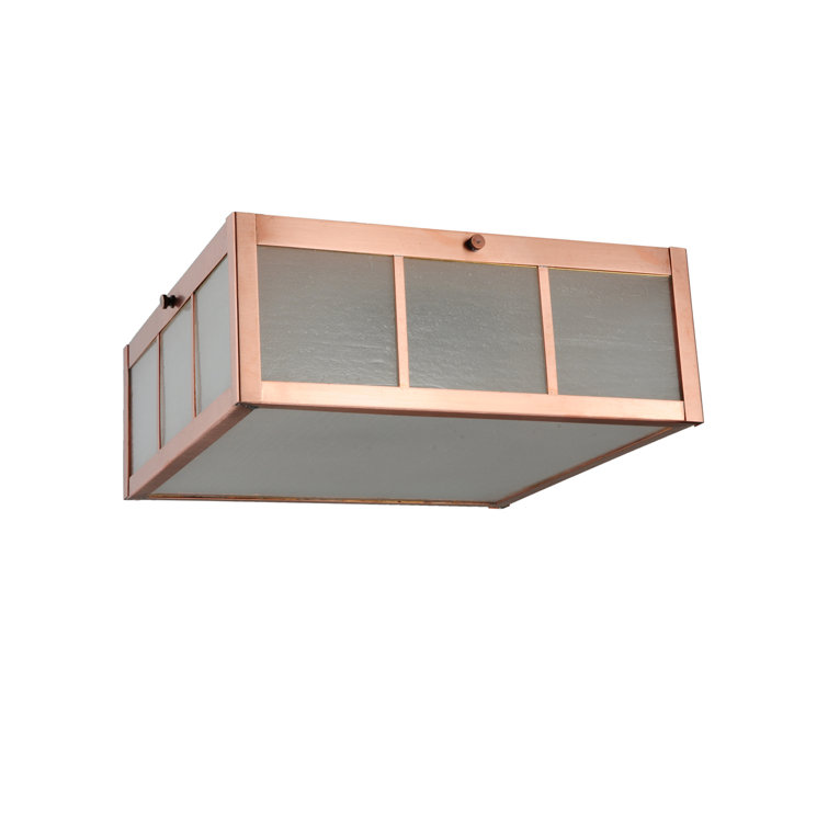Beck Natural Copper and Frosted Glass LED Globe Flush Mount Light