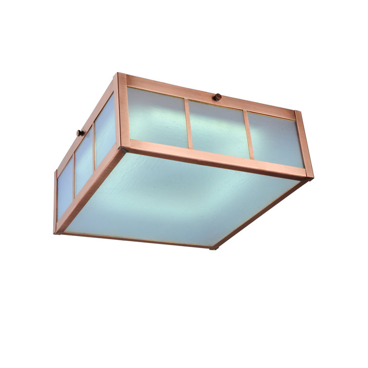 Beck Natural Copper and Frosted Glass LED Globe Flush Mount Light