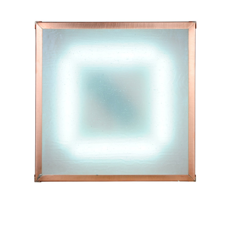 Beck Natural Copper and Frosted Glass LED Globe Flush Mount Light