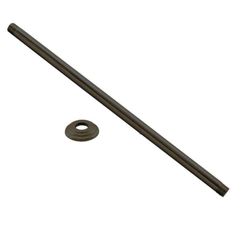 1/2" IPS x 36" Round Ceiling Mount Shower Arm with Flange