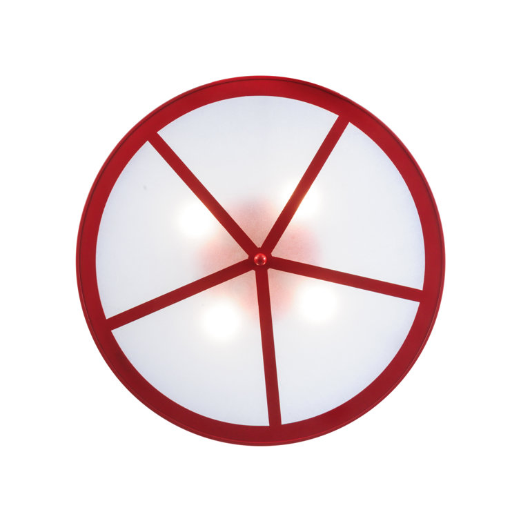 Coastal Elegance 4-Light Indoor/Outdoor Flushmount in Glass Design