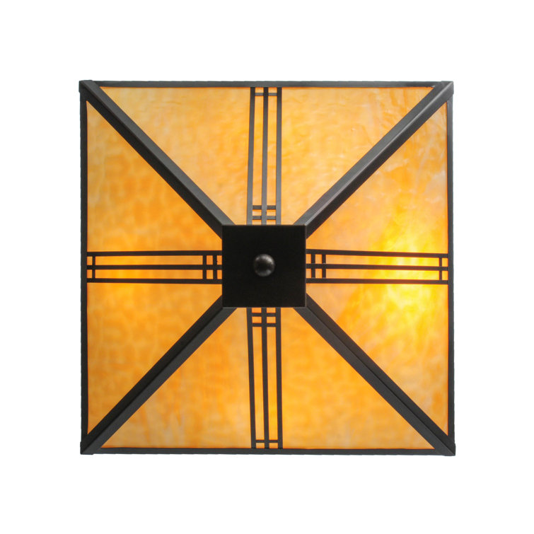 Amber Globe 4-Light Semi-Flush Mount in Timeless Bronze