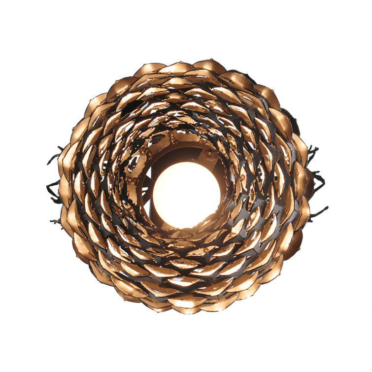 Timeless Bronze 16'' Dome Pendant Light with Brown Metal Shade
