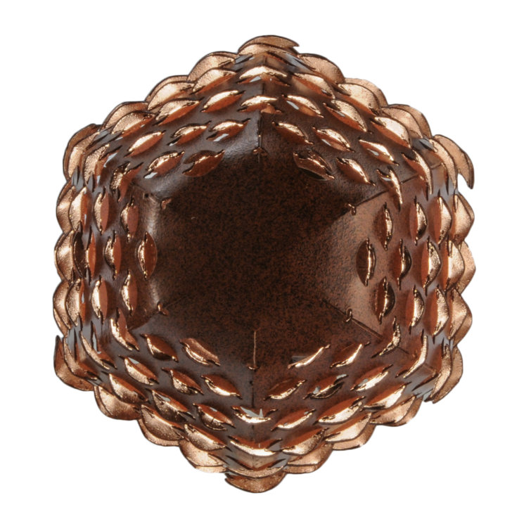 Rustic Pinecone Metal Semi-Flush Mount Light