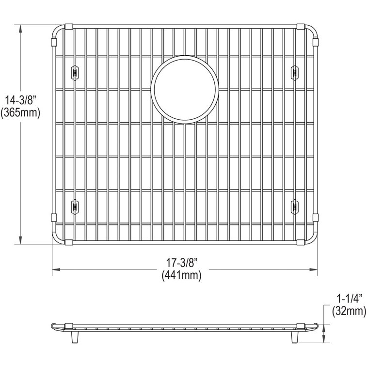 17.38" x 14.38" Stainless Steel Sink Bottom Grid