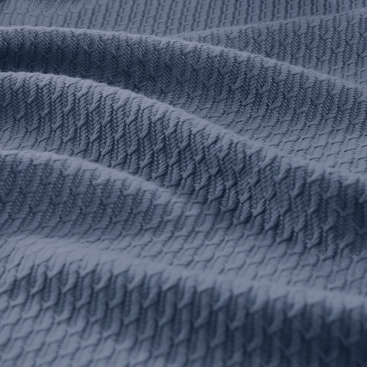 Luxurious King-Sized Blue Egyptian Cotton Cozy Blanket