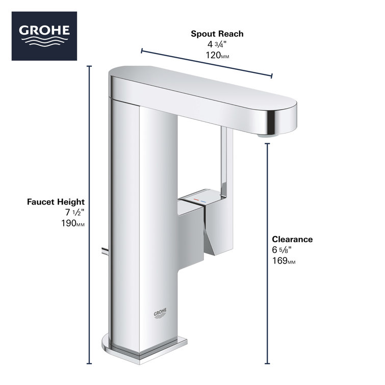 Brushed Nickel Single Hole Modern Bathroom Faucet