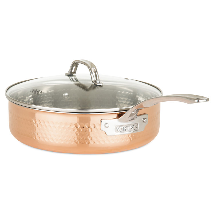 Viking 3-Ply Hammered Copper and Stainless Steel 10-Piece Cookware Set