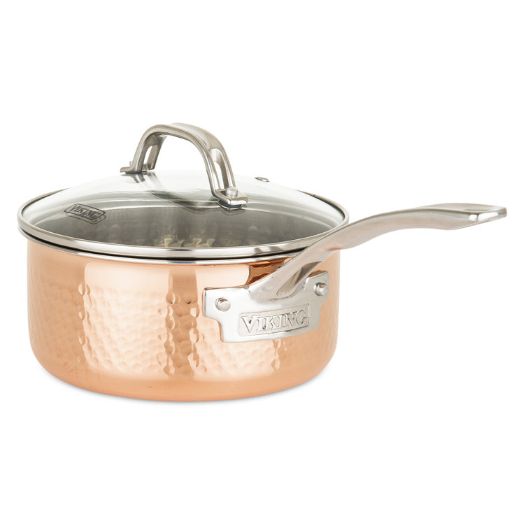Viking 3-Ply Hammered Copper and Stainless Steel 10-Piece Cookware Set