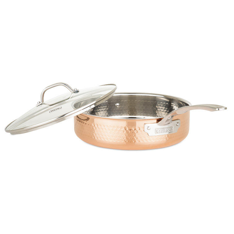Viking 3-Ply Hammered Copper and Stainless Steel 10-Piece Cookware Set