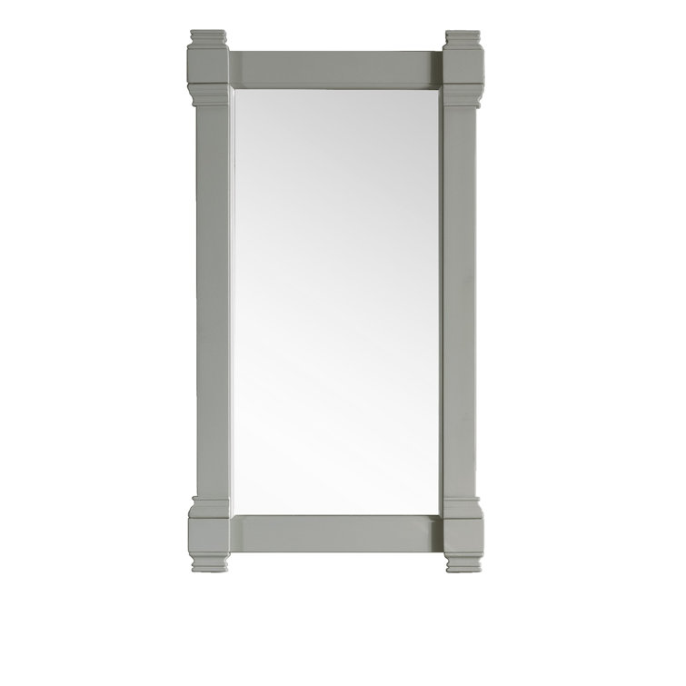 Urban Gray Traditional Wood Floating Wall Mirror 21.5" x 39.25"