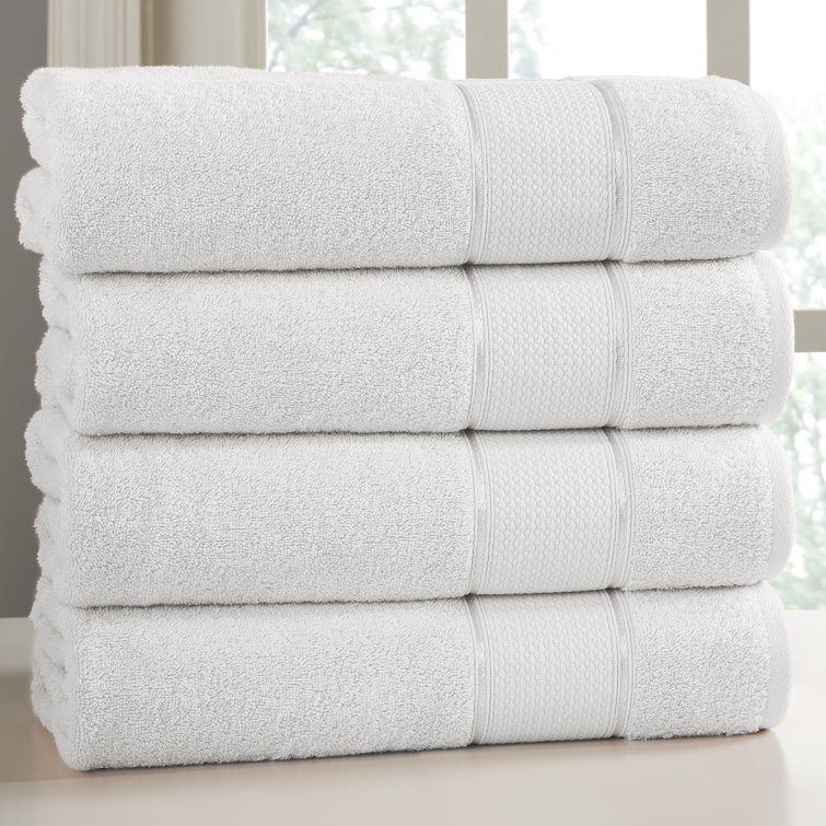 Modern Threads White Cotton SpunLoft Bath Sheet Set 35x66