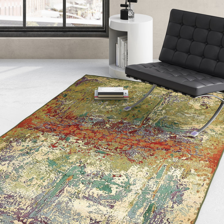 Vibrant Harmony 10' x 12' Multi-Color Abstract Outdoor Rug